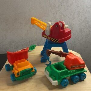 Little Playmates Construction Vehicles Crane Dump Truck